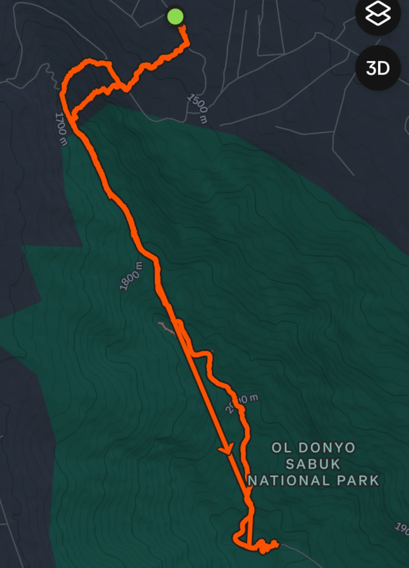 Mt Kilimambogo Trail Map